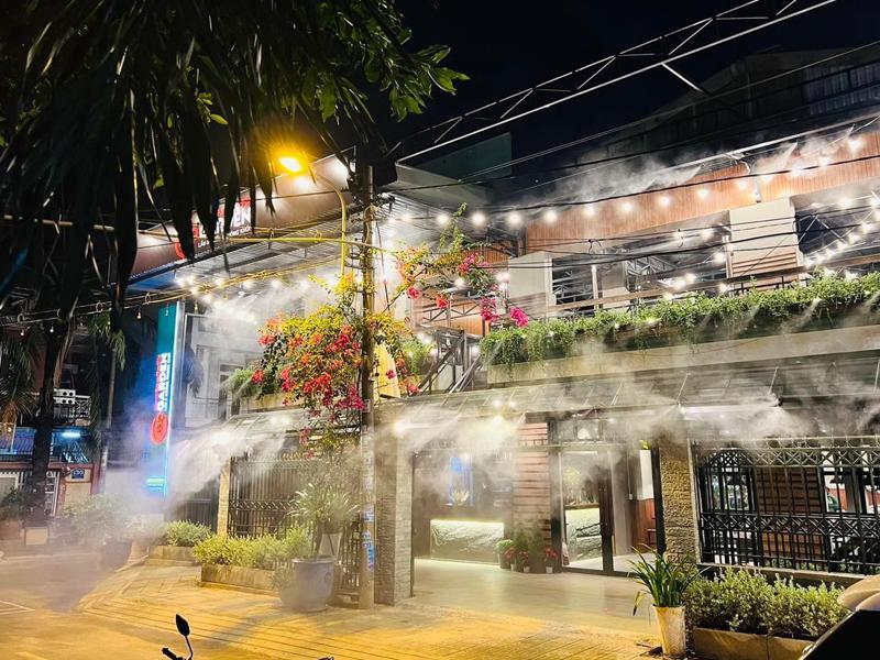 hệ thống phun sương quán cafe